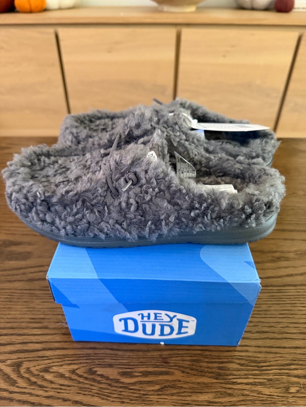 Hey Dude Women's Gray Wendy Sherpa Slippers